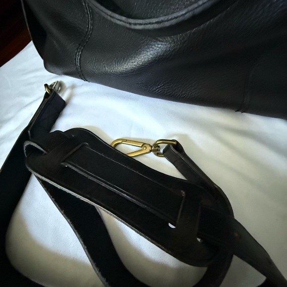 Madewell Glasgow Leather Black Satchel Bag - Picture 14 of 16